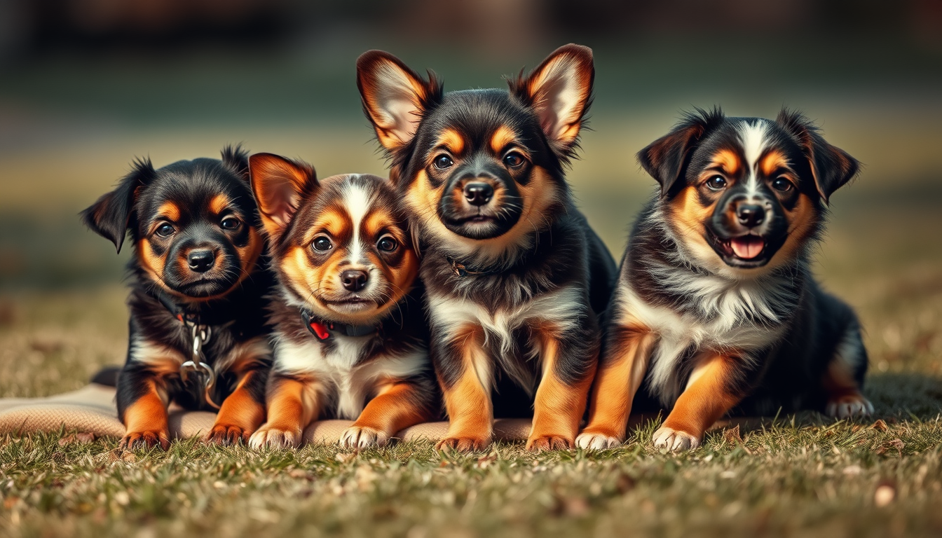 Main art studio: des tous petit chiens qui sont tres tres content
