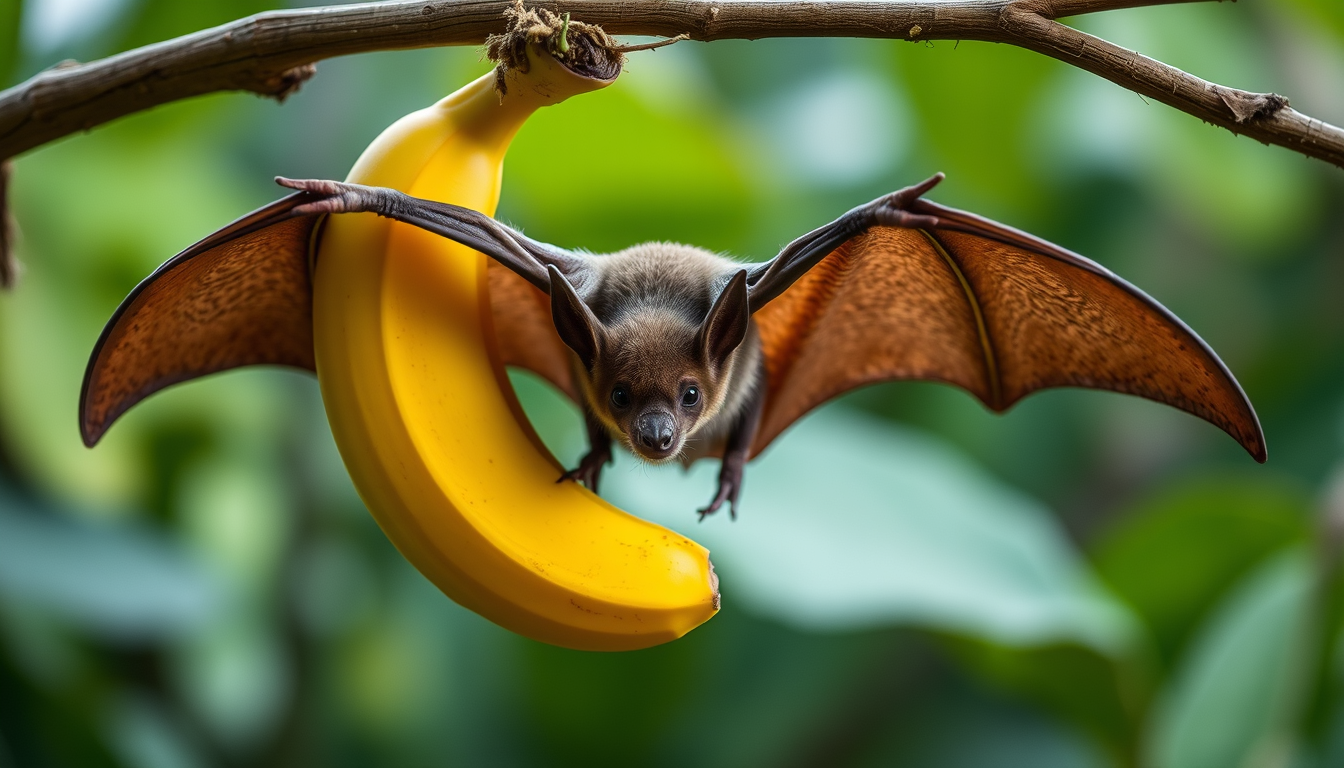 Main art studio: a bat that's part banana