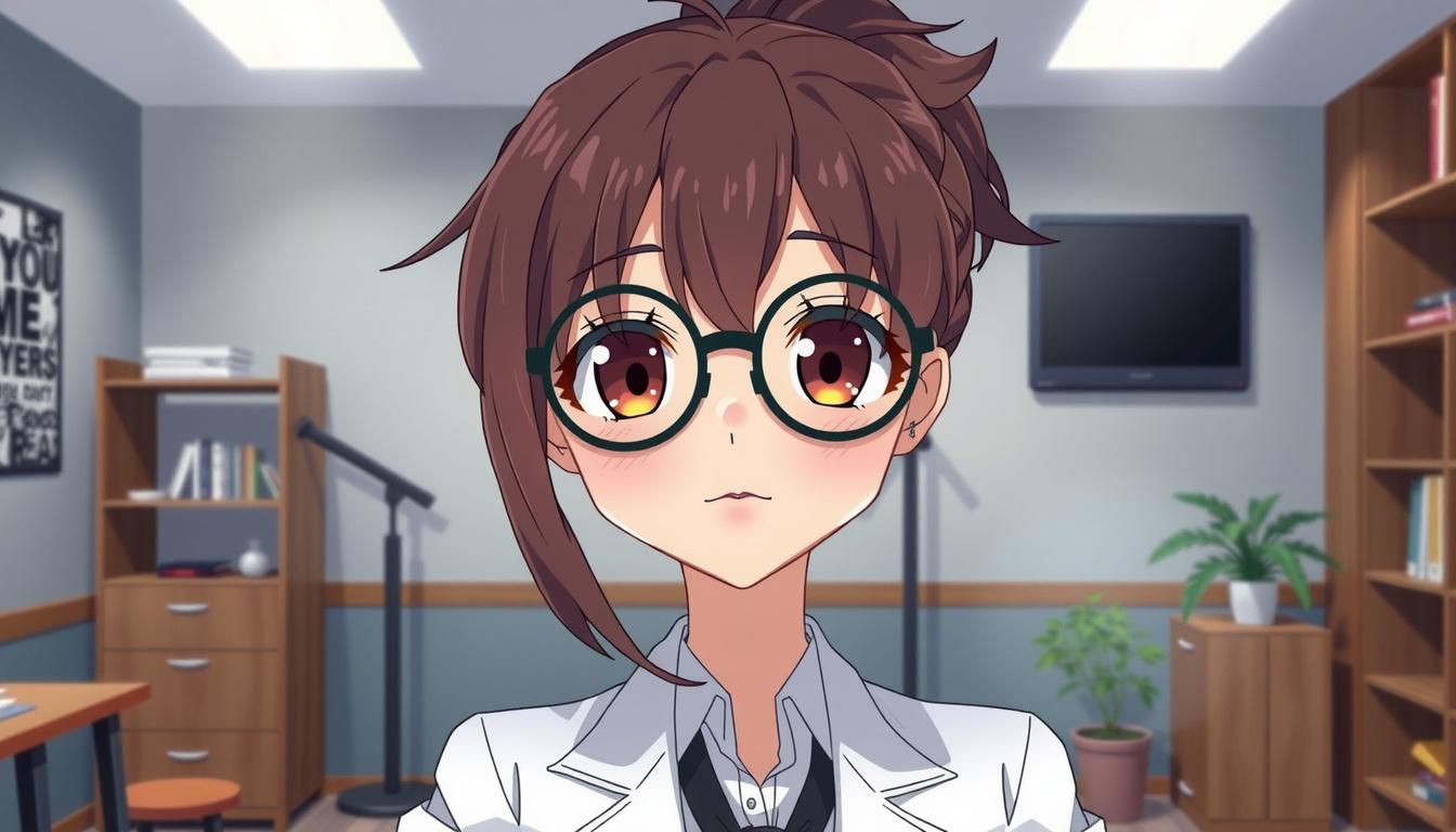 VTuber Avatar idea created from the prompt: vtuber avatar, anime style bust, expressive eyes, streaming overlay ready, make them shy , clean vtuber character art