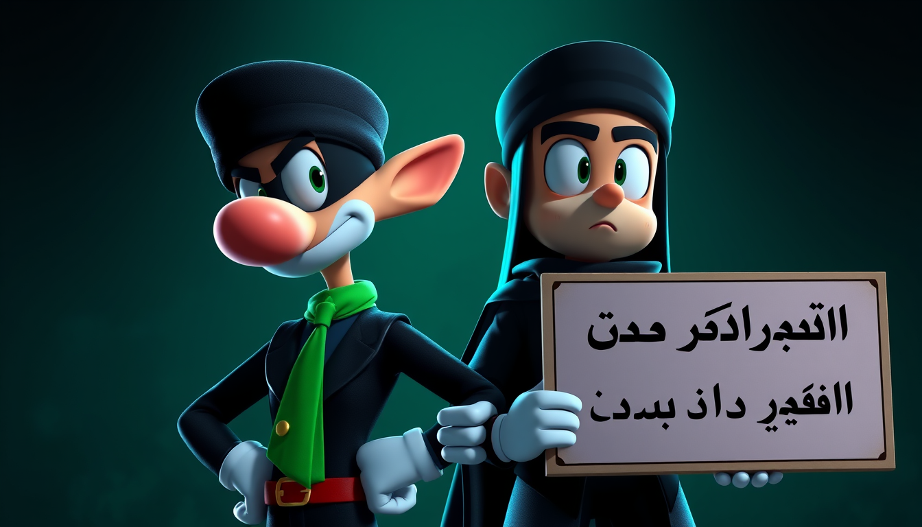 Main art studio: Create a cinematic, high-quality cartoon illustration featuring Rayman and Globox, keeping their recognizable original video game designs. Both charac
