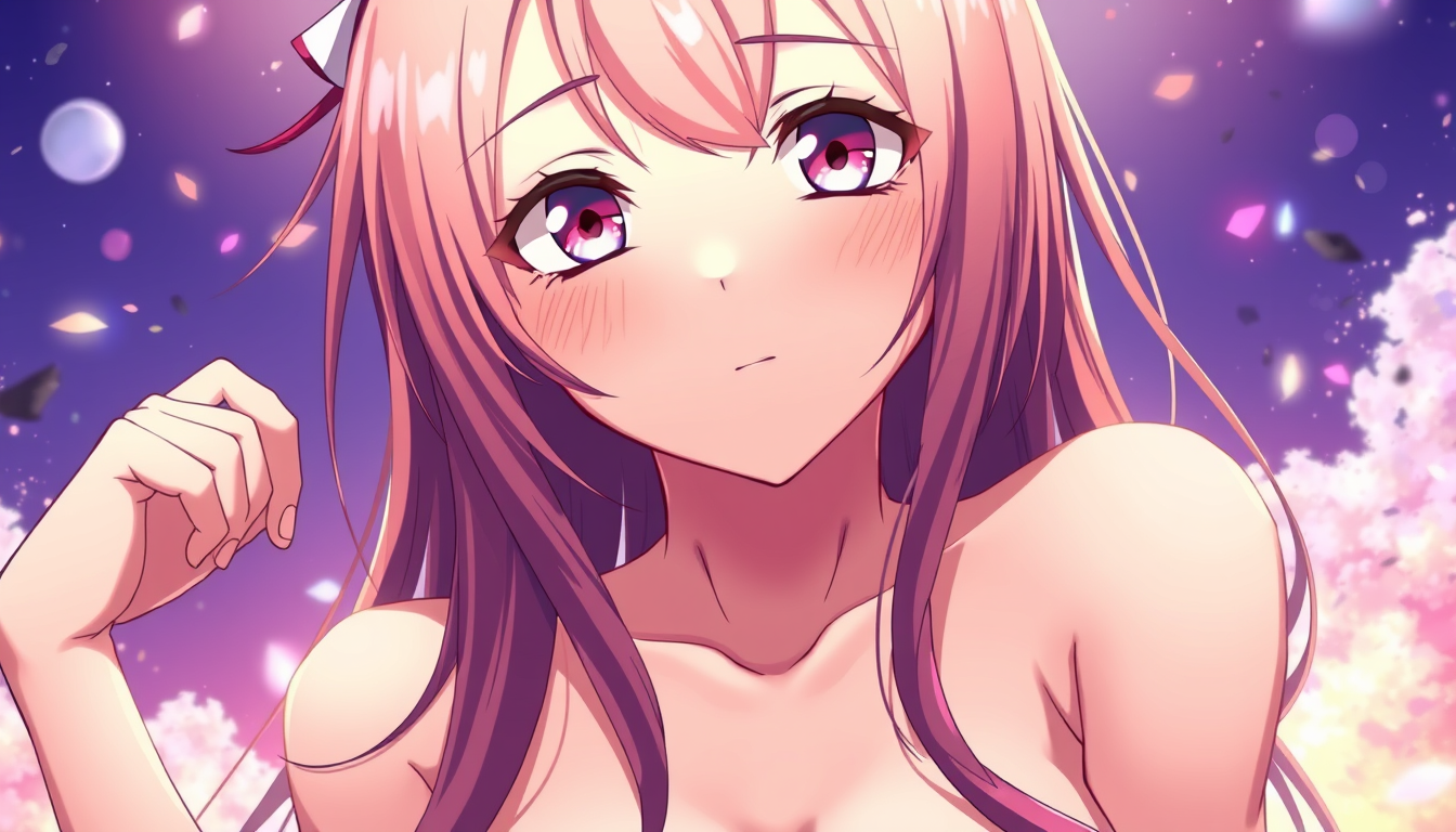 Anime idea: anime style, vibrant colors, expressive eyes, Geenerate a pic of yoko litter with no cloths on the girl from an anime full body , detailed anime illus