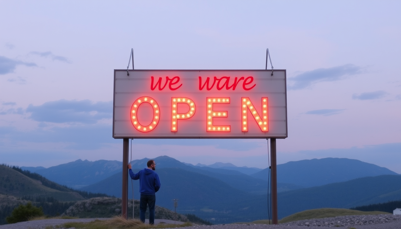 Main art studio: We are open