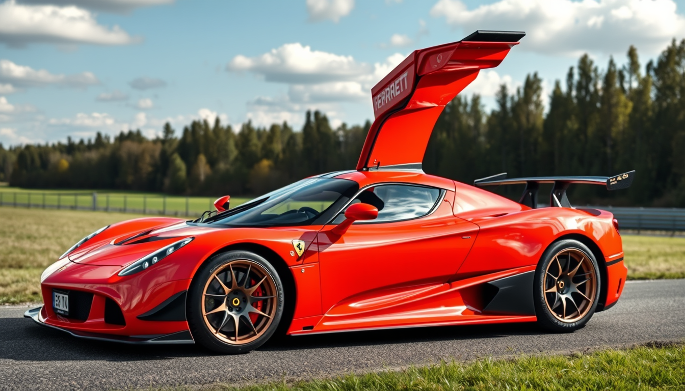 Main art studio: Koeningsegg jesko mixed with ferarri f50 gt big wing
