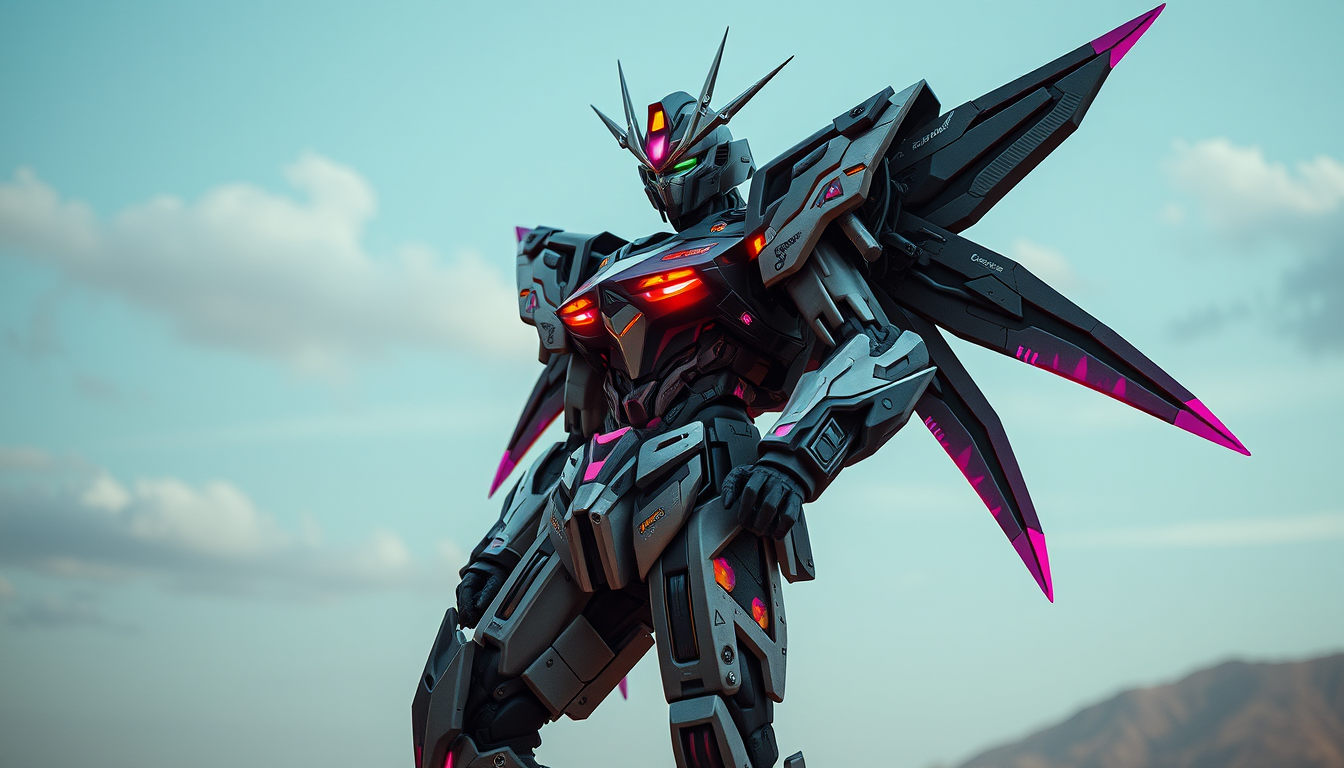 AI Art prompt example created from the prompt: gundam barbatos themed cyberpunk armor
