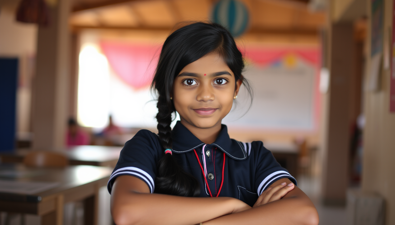 Main art studio: Indian schoolgirl