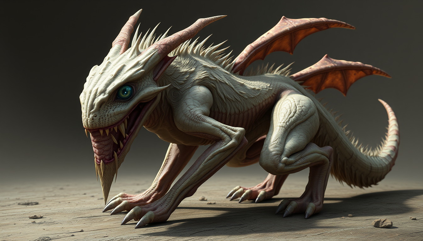 Creature idea created from the prompt: original fantasy creature concept, imaginative anatomy, detailed texture, Звериная часть: Крупная голова с выразительными глазами Мягкая шер