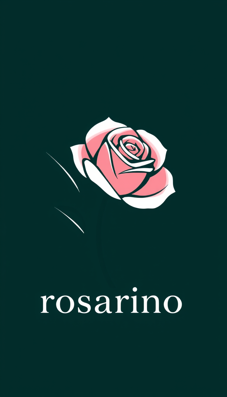 Main art studio: logo mit rosen und den name: rosarino GmbH