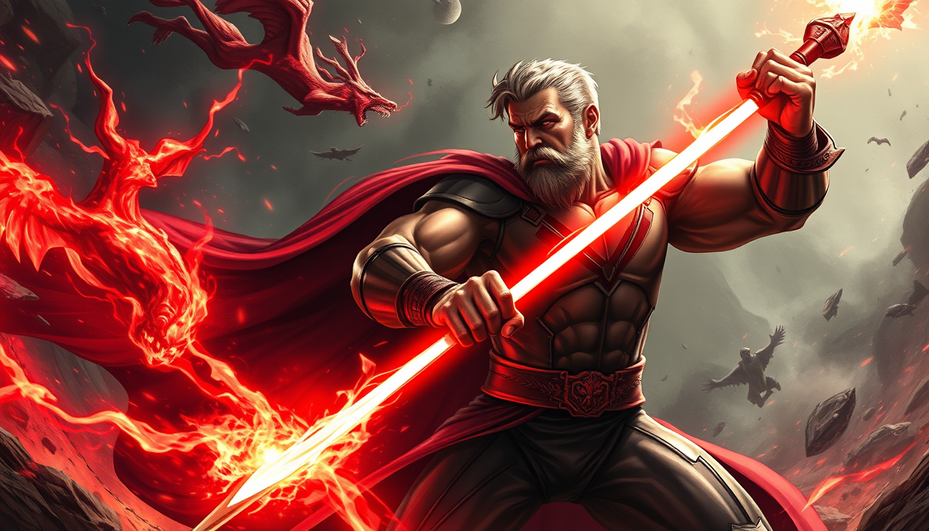 AI Art prompt example created from the prompt: Gene gray fighting against scarlet witch