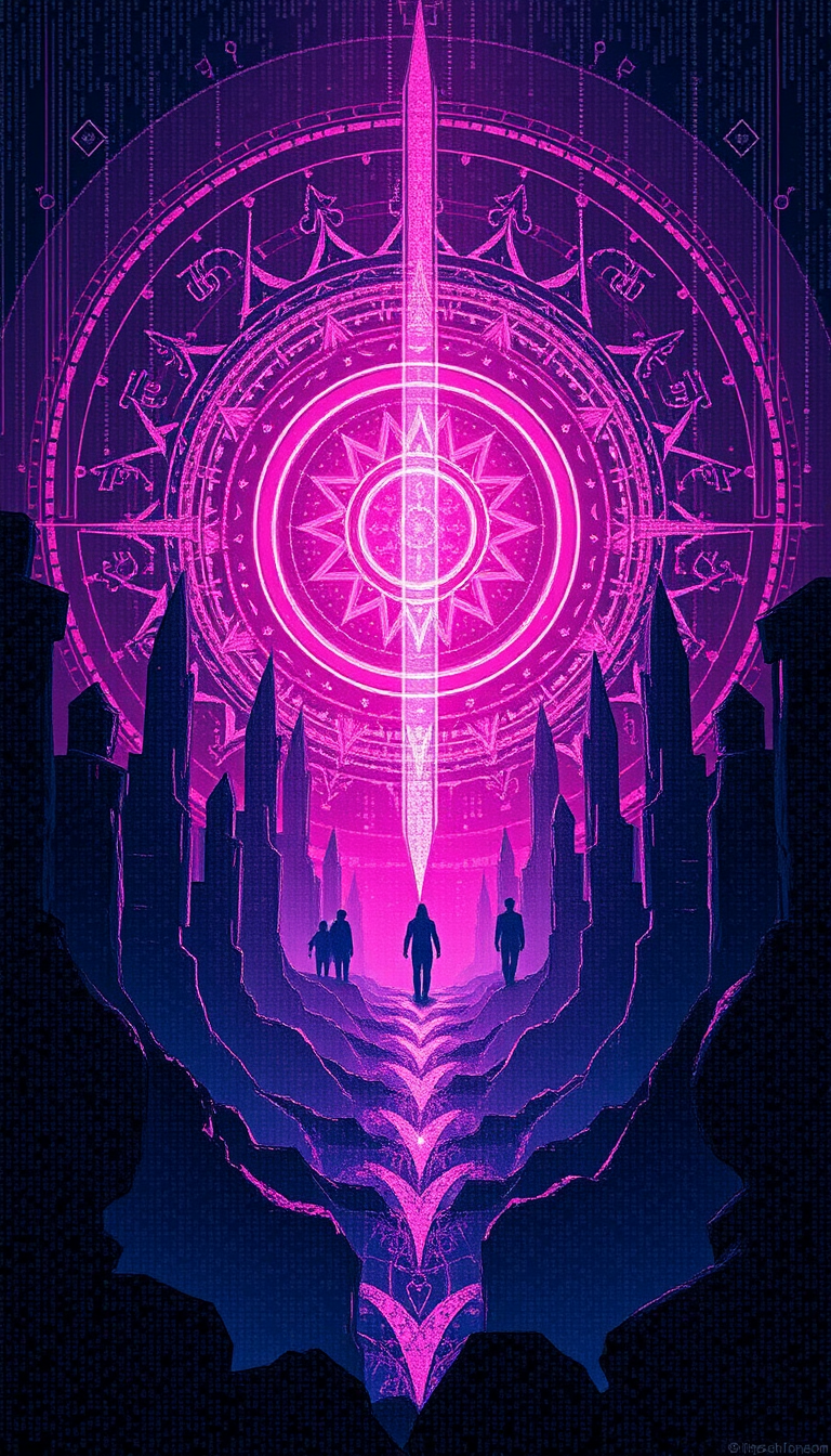 Main art studio: Wallpaper vertical 9:16, inspirado em elfos góticos, mosaicos de vidro, Mass Effect e Dragon Age. Arte original, cinematográfica e épica, , arquitetur