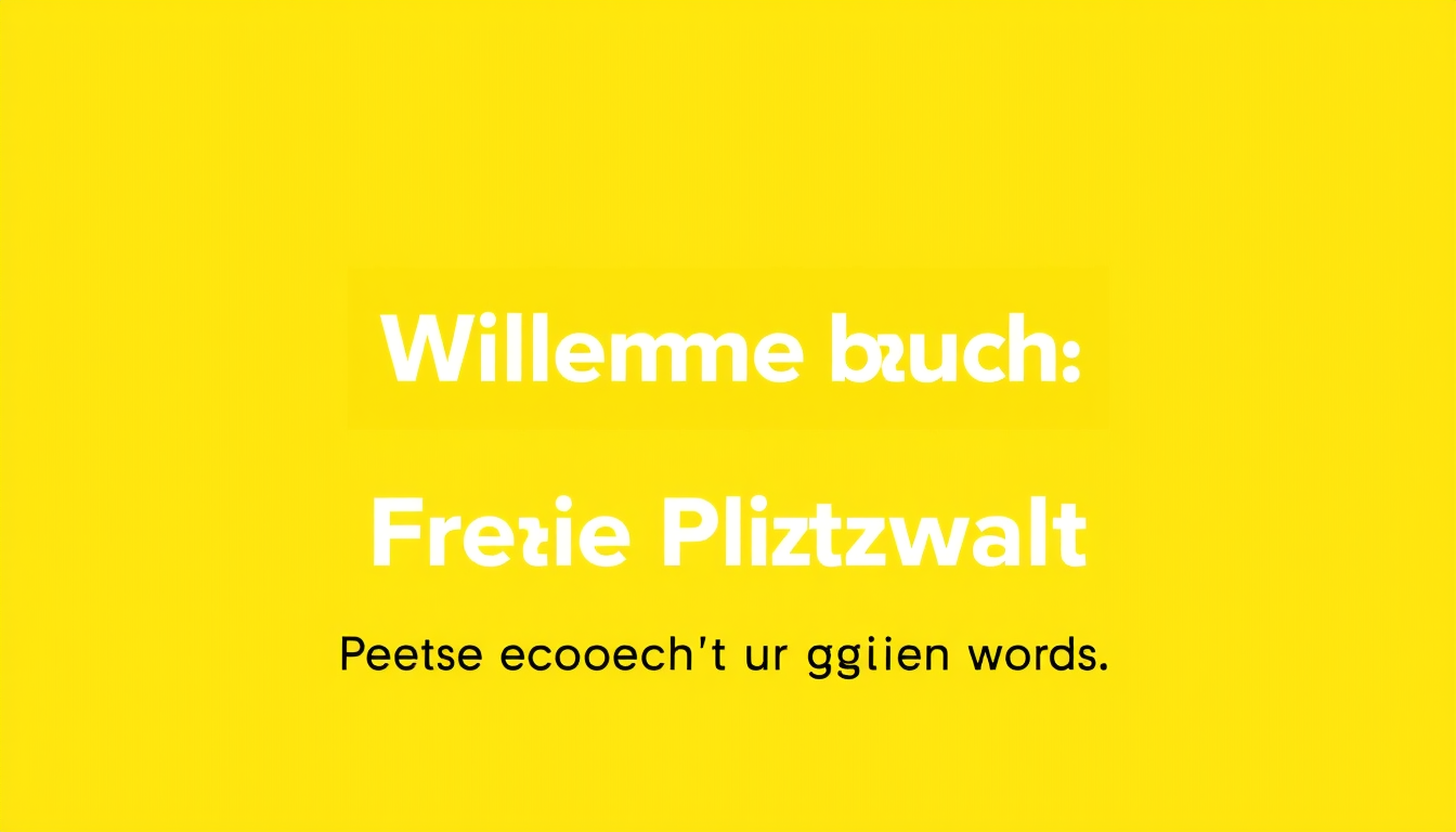 Main art studio: Create an image with the wording "Willkommen zurück" and the subtitle "Freie Platzwahl". Please choose exactly the given words.