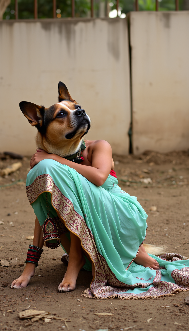 AI Art prompt example created from the prompt: Indian lady in doggystyle position sexy