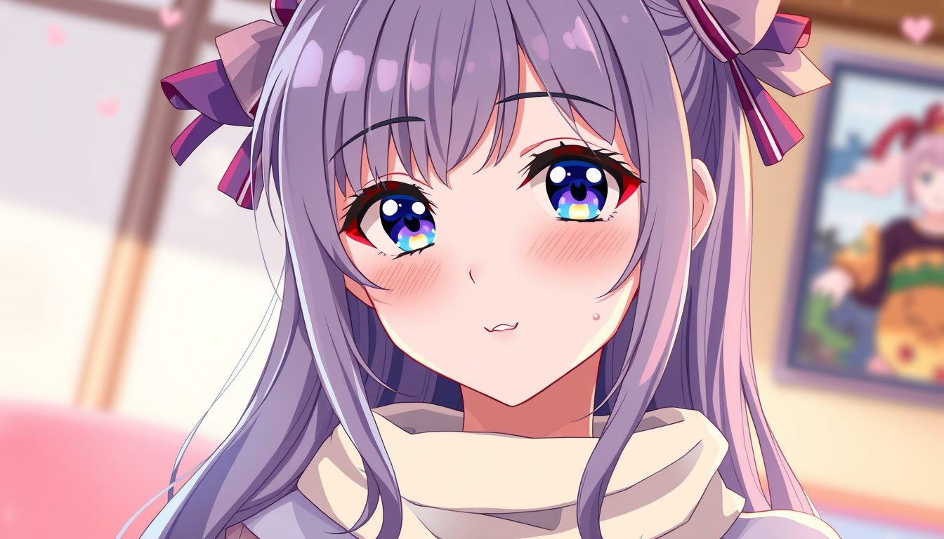 Anime idea: anime style, vibrant colors, expressive eyes, Зделай девочку 16 лет что бы волосы были какието очень не обычние и голубие, она была ростом 170 и весом