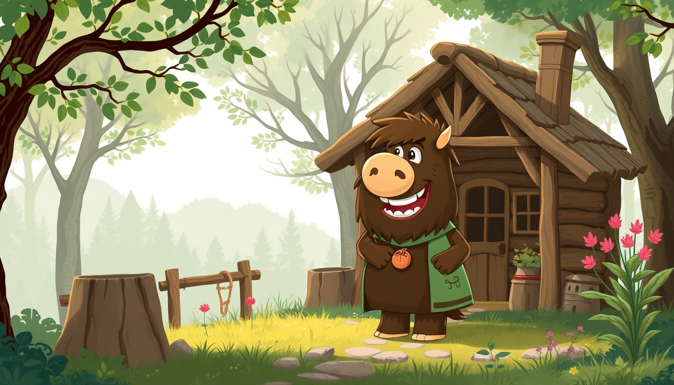Characters idea: an original character defined by silhouette, role, outfit, palette, and expression, deliberate composition, a laughing poo that lives in a beautiful f