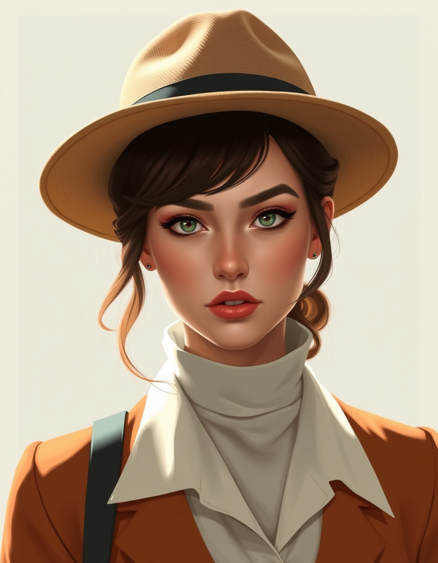 Character idea created from the prompt: an original character defined by silhouette, role, outfit, palette, and expression, deliberate composition, Same woman as the reference phot