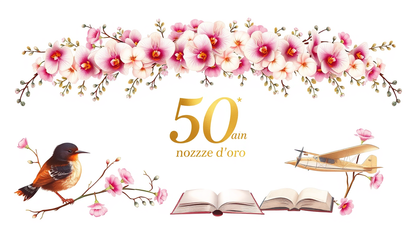 Main art studio: Crea un'immagine elegante su sfondo avorio chiaro, con una grande cornice decorativa in formato da orchidee rosa e bianche e piccoli fiori delicati. A