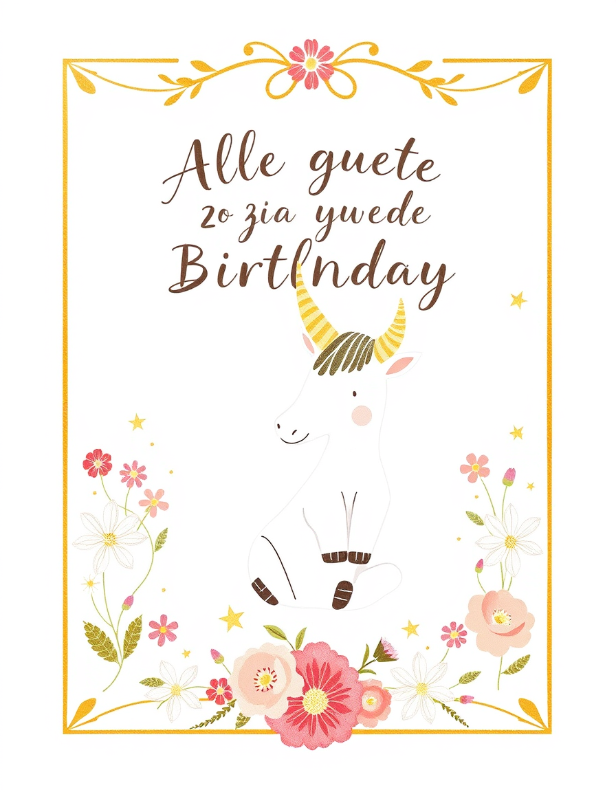 Card idea created from the prompt: greeting card design, folded card artwork, clean composition, decorative frame, open message space, Okay, ich möchte das oben in so ein biss