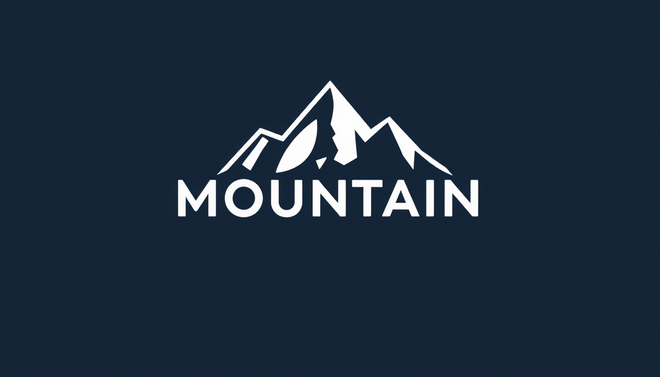 Logo idea created from the prompt: logo design, clean minimal mark, bold simple shapes, balanced composition, minimalist mountain logo for an outdoor gear startup, dark navy a
