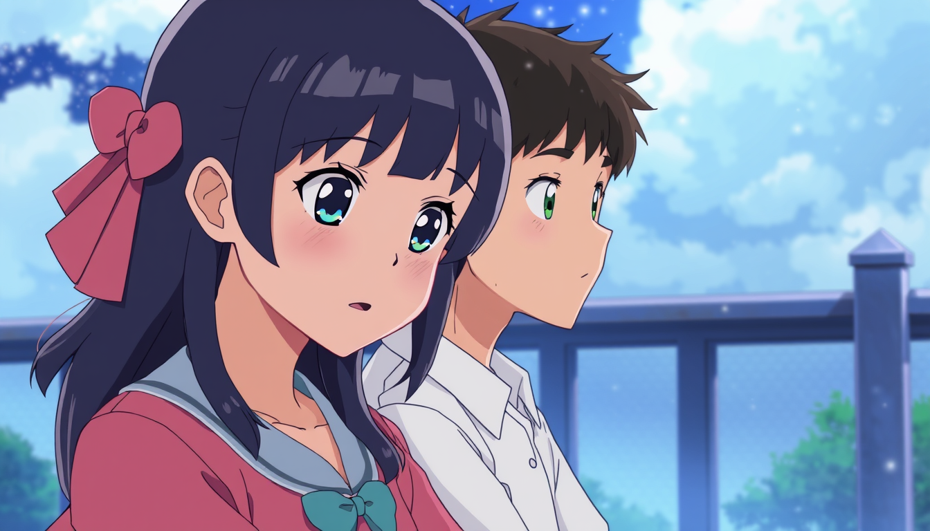 Main art studio: crie uma imagem com a daniela do katseye em um dorama com o felix do stre kids