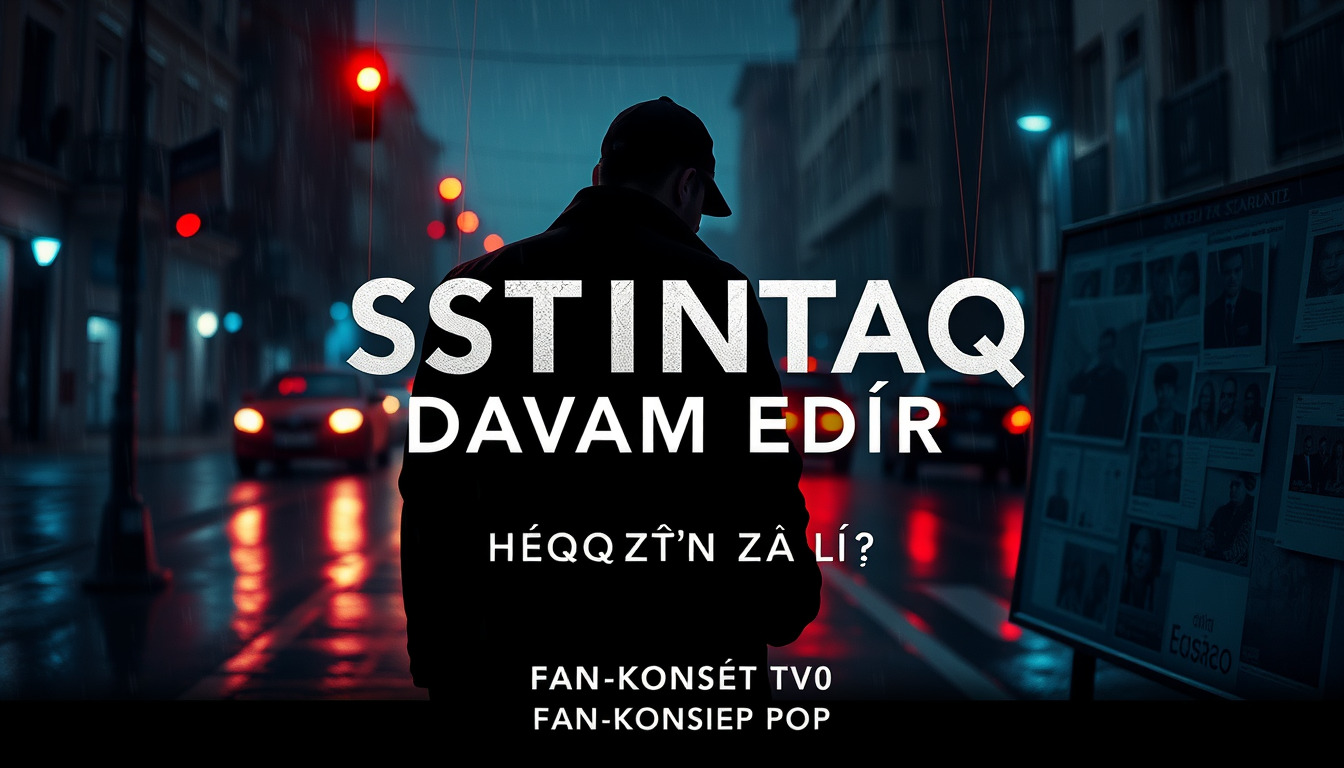 AI Art prompt example created from the prompt: Create a high-quality, cinematic vertical poster inspired by the Azerbaijani investigative television program “İstintaq davam edir” broadcas
