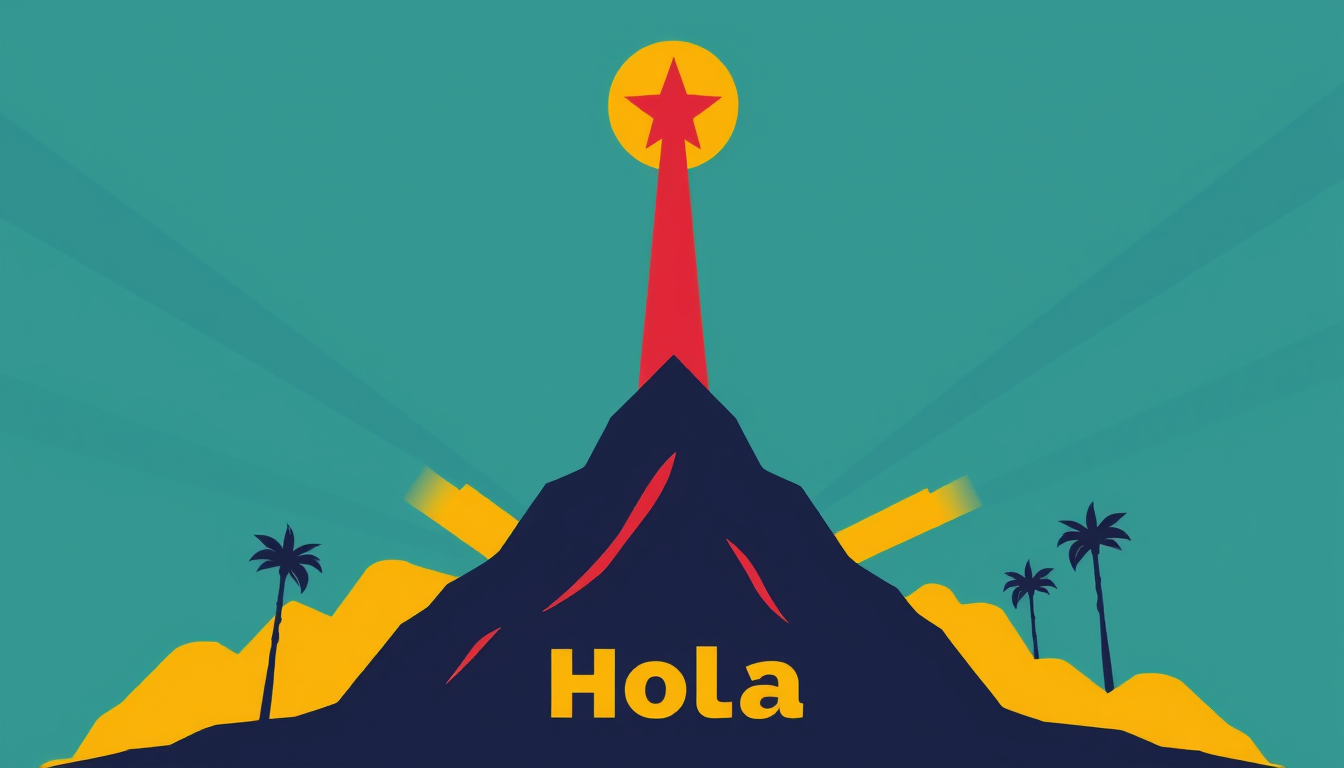 Poster idea created from the prompt: poster design, bold striking composition, strong focal point, space for headline, hola , print-ready poster
