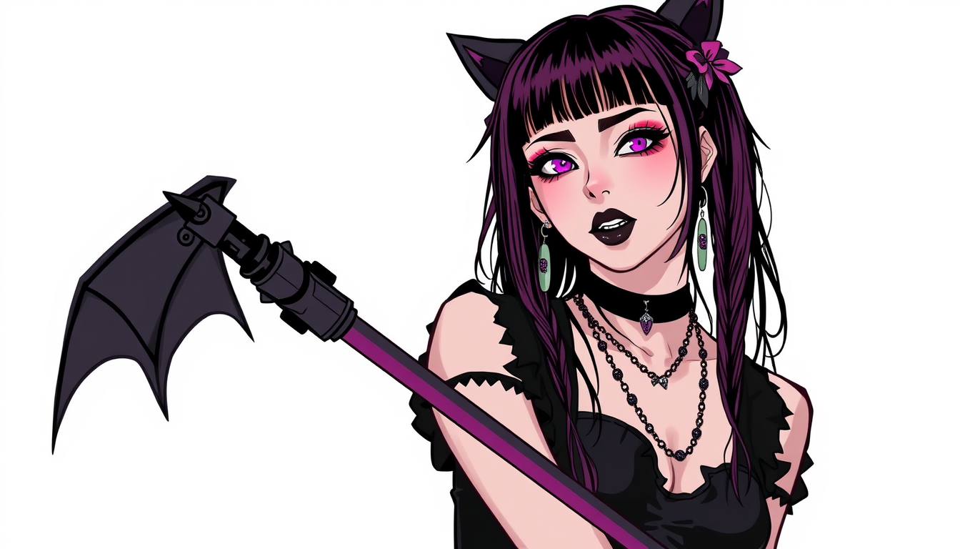 Main art studio: goth girl baddie