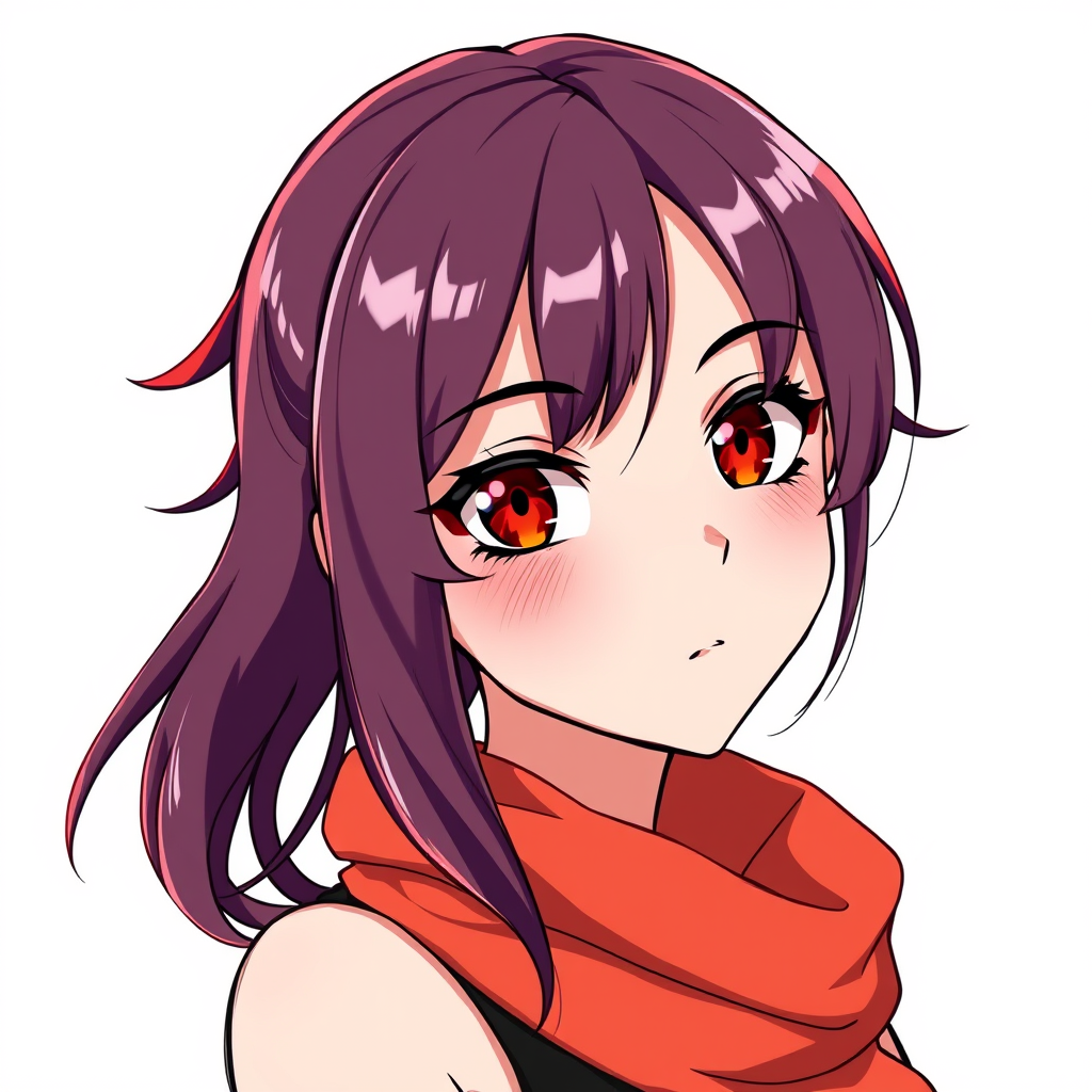 Anime idea created from the prompt: anime style, vibrant colors, expressive eyes, Jeune femme frencaise forme bien dessiner cheveux rouge yeux marrons visage en forme rectangul