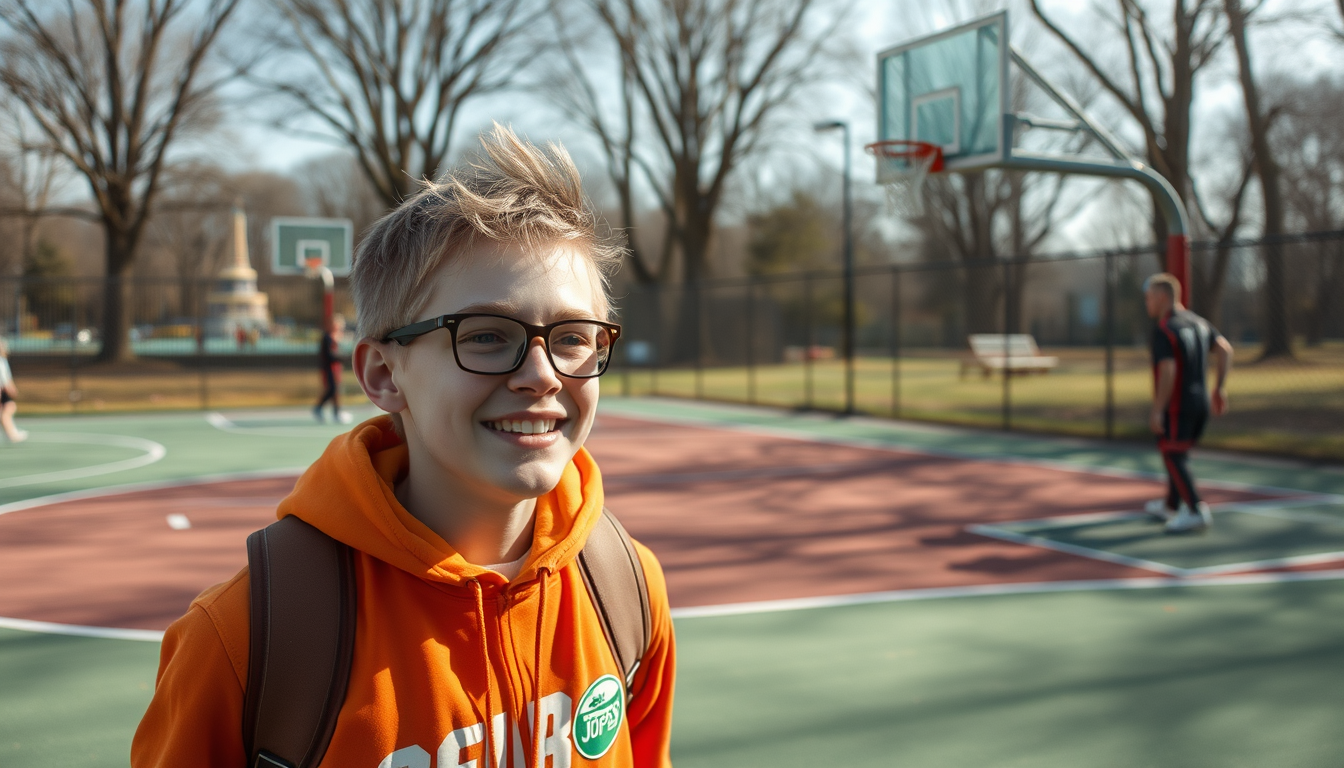 Main art studio: Jack soda can it's outside basketball court