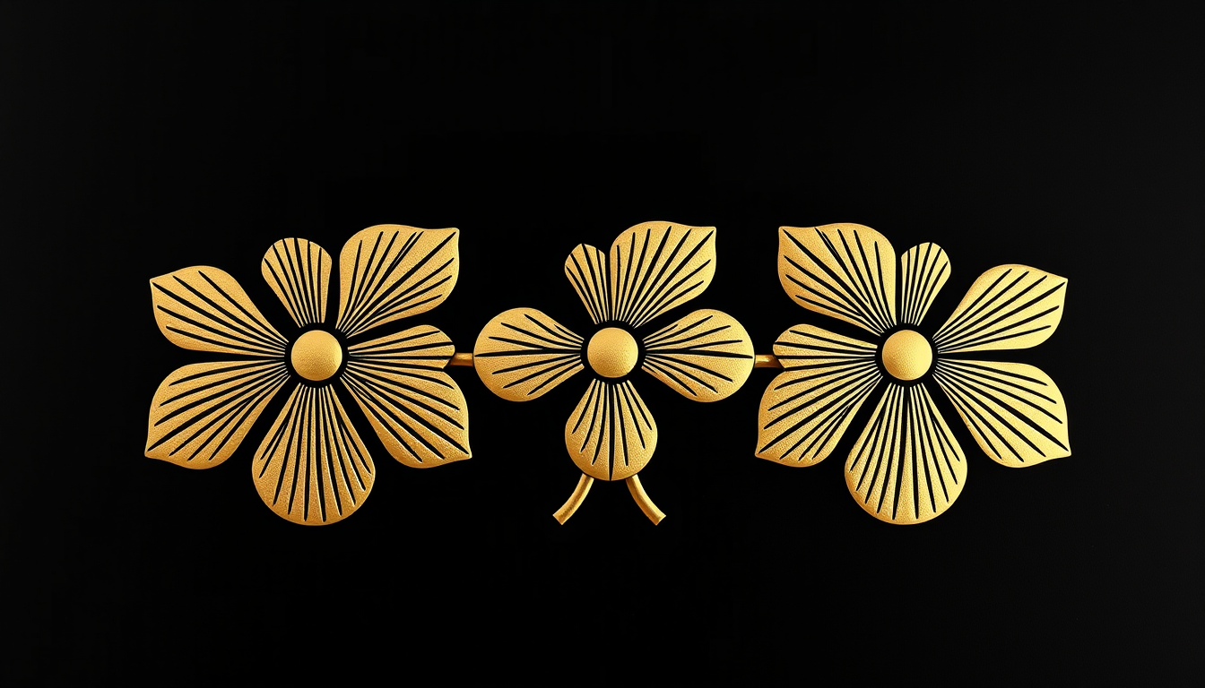 AI Art prompt example created from the prompt: An authentic Japanese family crest (Kamon) in the strict layout of the Tokugawa Mitsuba Aoi seal, featuring exactly three stylized American