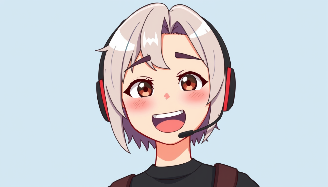VTuber idea: vtuber avatar character, anime style, expressive face, streaming-ready design, idiot , clean vtuber model illustration