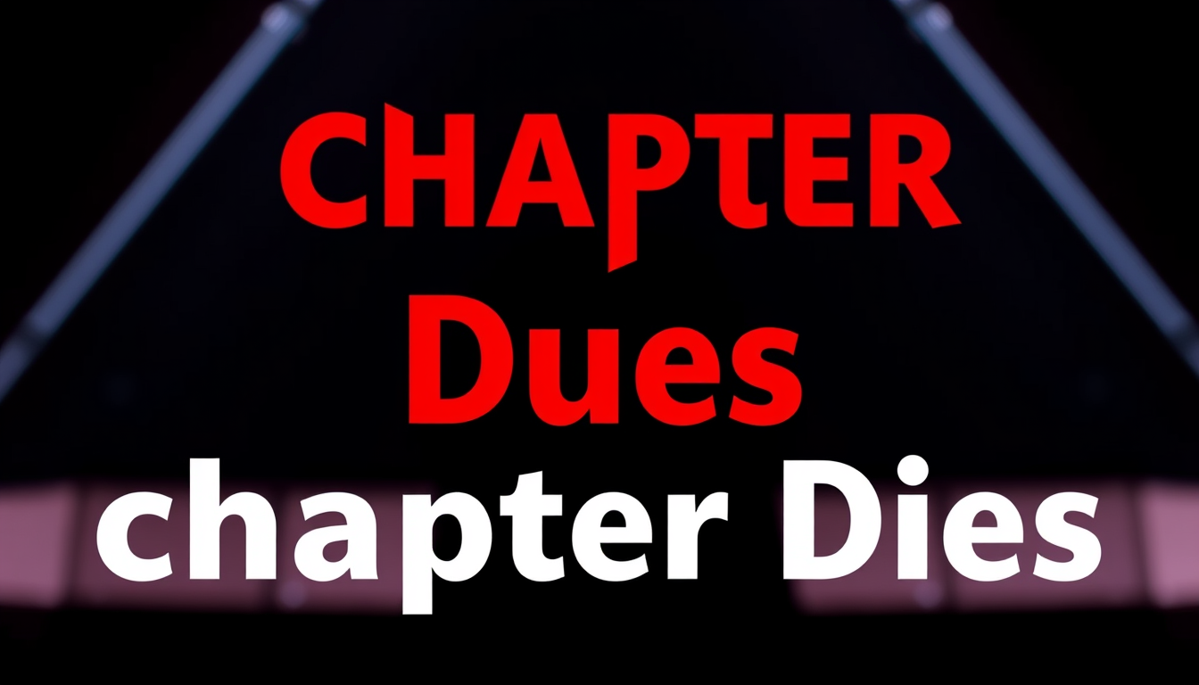 Main art studio: make me a photo for "chapter dues" regarding bni chapter. dont list a dollar amount. red and white colors