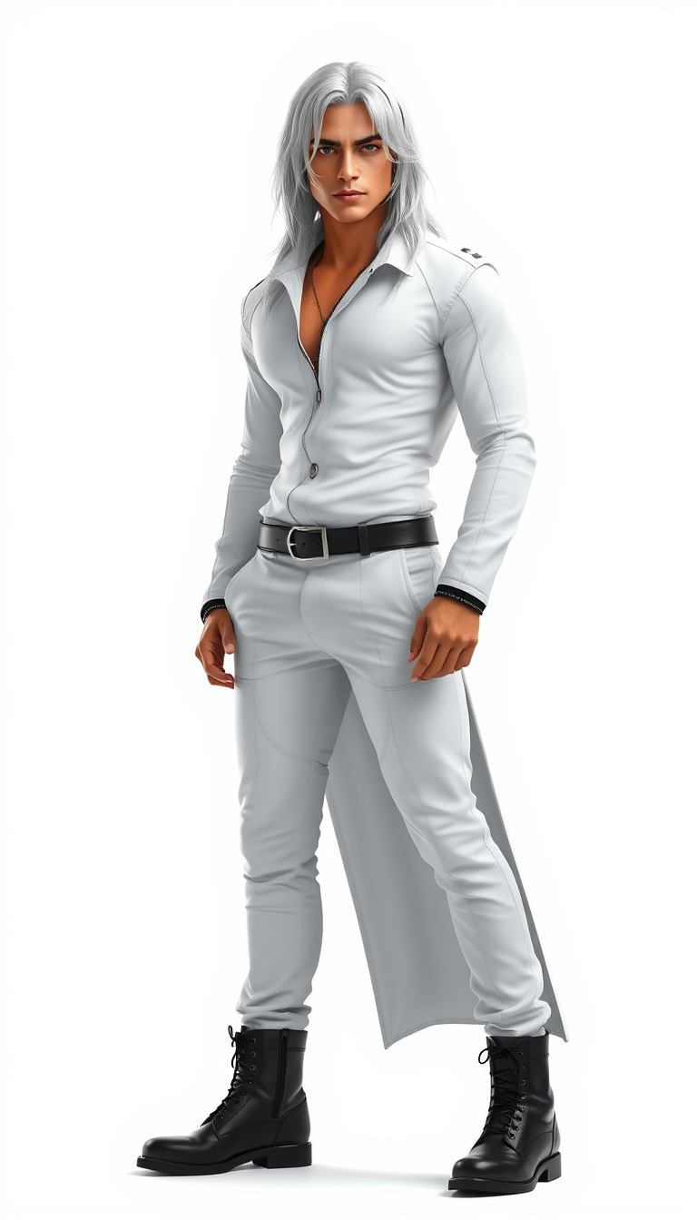 Characters idea: an original character defined by silhouette, role, outfit, palette, and expression, deliberate composition, Adult man, 22, handsome, tall, fit athleti