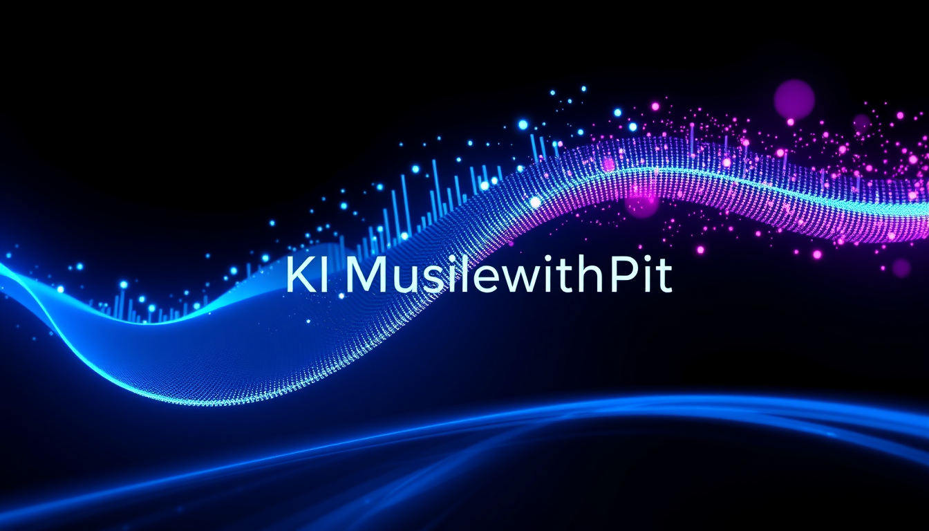 YouTube Banner idea created from the prompt: youtube channel banner, wide 16:9 composition, bold branding graphics, Erstelle ein modernes YouTube-Banner für einen KI-Musikkanal. Kinemat