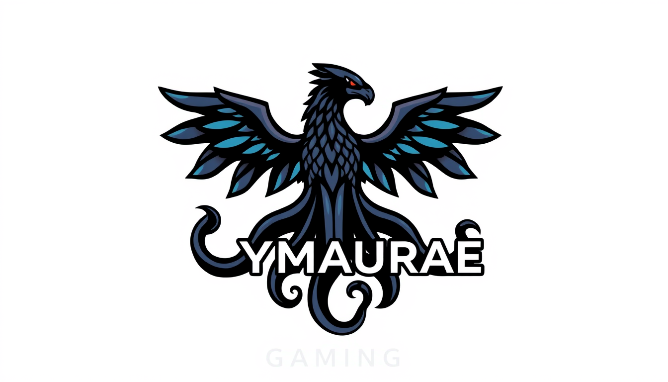 Main art studio: Refine the existing logo while keeping the original griffin, silhouette, wings, scales, colors, and gaming aesthetic. Add subtle octopus characteristi