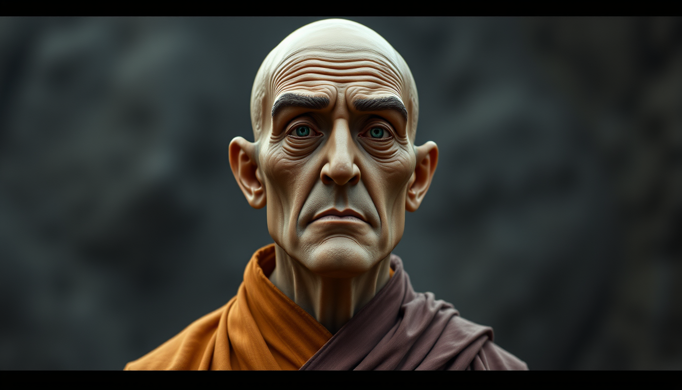 Main art studio: Plasmoid monk with the face of Bruce Campbell