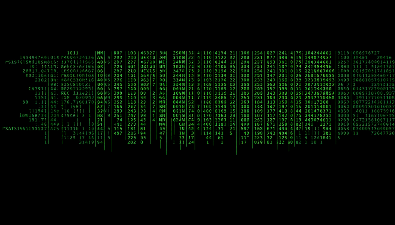 Main art studio: flyer poster scifi ansi ascii art image abstract minimalist terminal command hexa hacking linux black green like glitch wallpaper