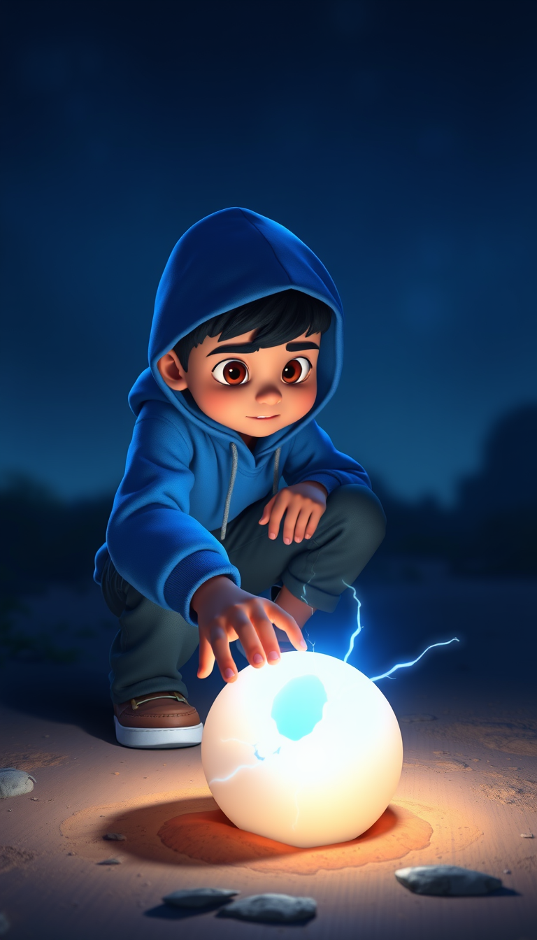 Characters idea: an original character defined by silhouette, role, outfit, palette, and expression, deliberate composition, 3D cartoon animation. The 12-year-old Paki