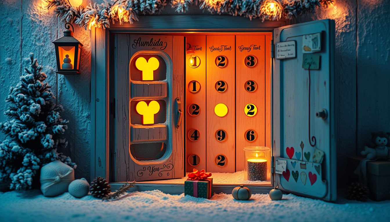 AI Art prompt example created from the prompt: erstelle ein scherzbild wie ein drogen adventskalender der innen Drogen hat aussehen könnte. Packe zumbeispieleine offene tür mit einem tütc