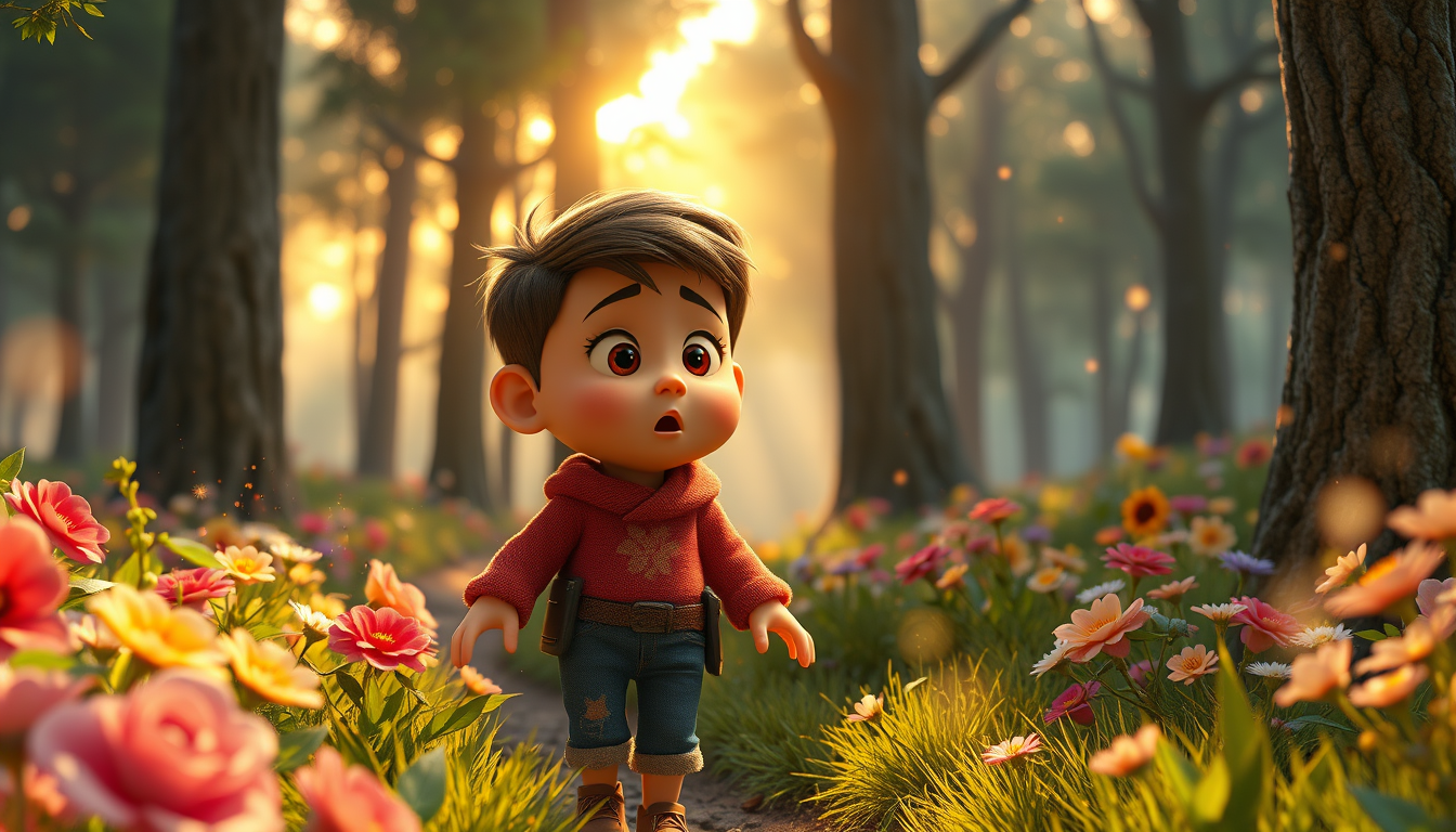 Main art studio: Create a cinematic 3D animated children’s movie scene. Use the uploaded Benny character exactly as the reference and keep his appearance unchanged. Be