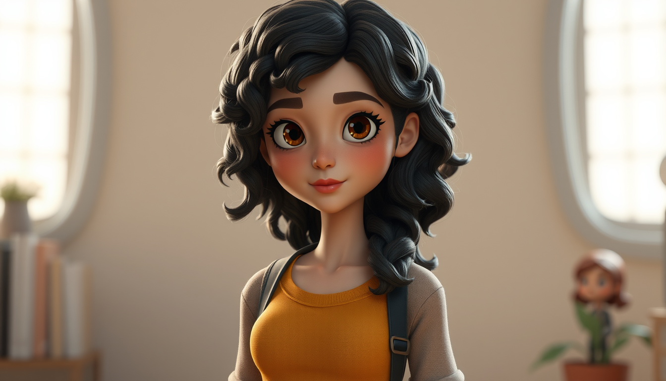 Characters idea: an original character defined by silhouette, role, outfit, palette, and expression, deliberate composition, “high-quality 3D animated character, cinem