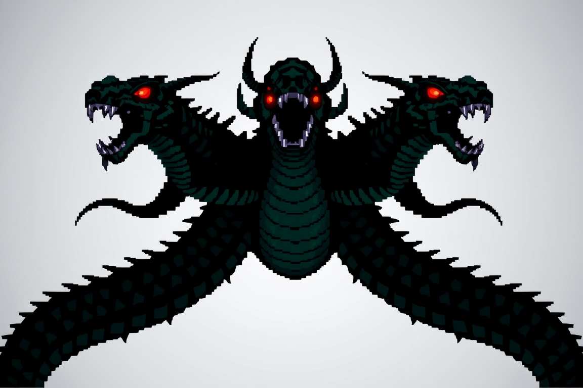 Main art studio: An ancient monster sealed away beneath the final island. Three deadly heads unleash devastating attacks, and its enormous health pool makes this the u