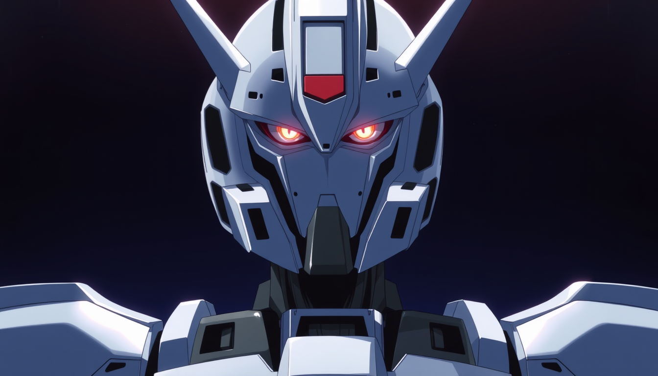 Anime Characters idea: an anime character with a legible silhouette, controlled costume language, and expressive face, deliberate composition, aan eilik looking robot , poli