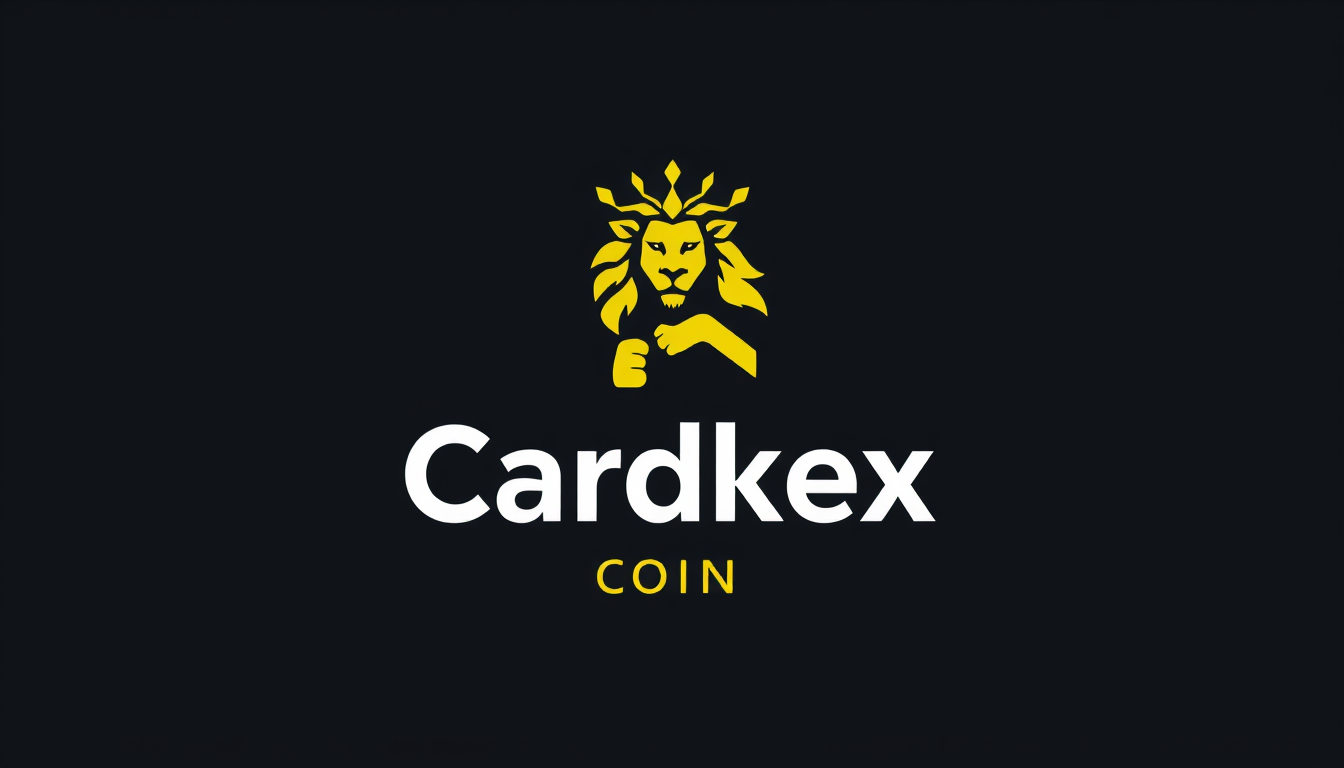 Logo idea: logo design, clean minimal mark, bold simple shapes, balanced composition, Me puedes diseñar un logo de una criptomoneda que se llama Cardkex Coin y q
