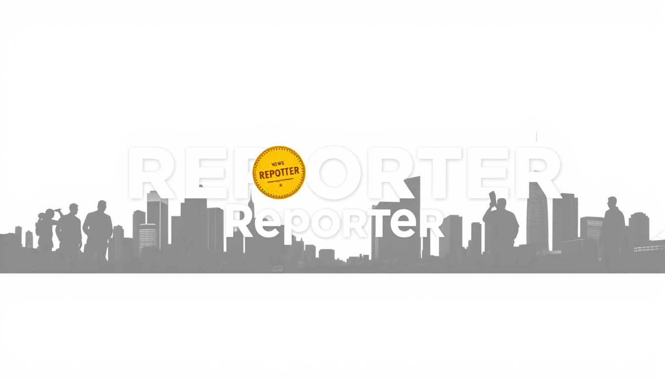 YouTube Banner idea created from the prompt: youtube channel banner, wide 16:9 composition, bold branding graphics, Create a modern, professional YouTube banner for **"Reporter"**, a ne
