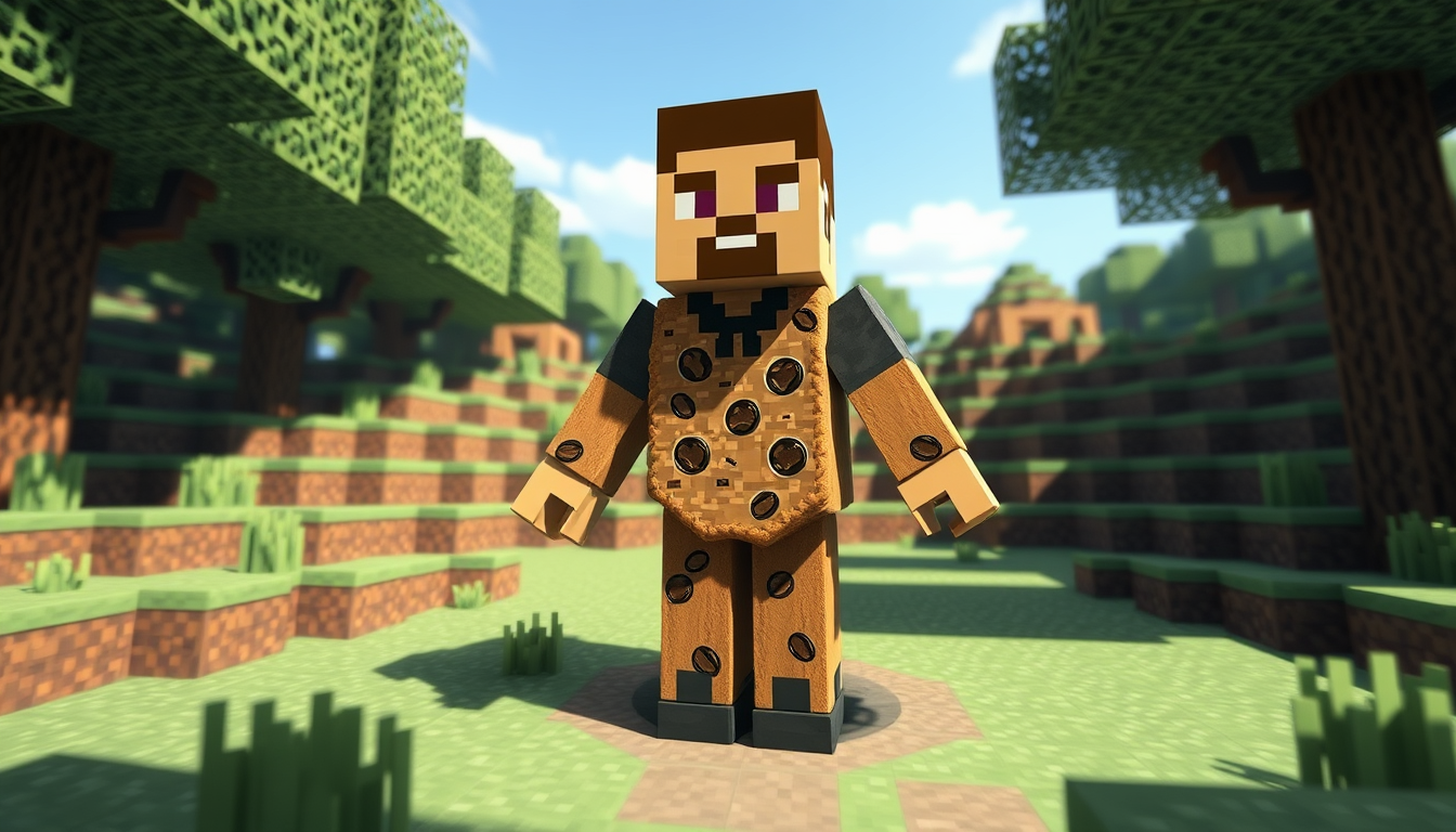 Main art studio: Make the image a circle YouTube channel profile size and is a Minecraft character that’s looks like a Cookie good his body has to look like a cookie