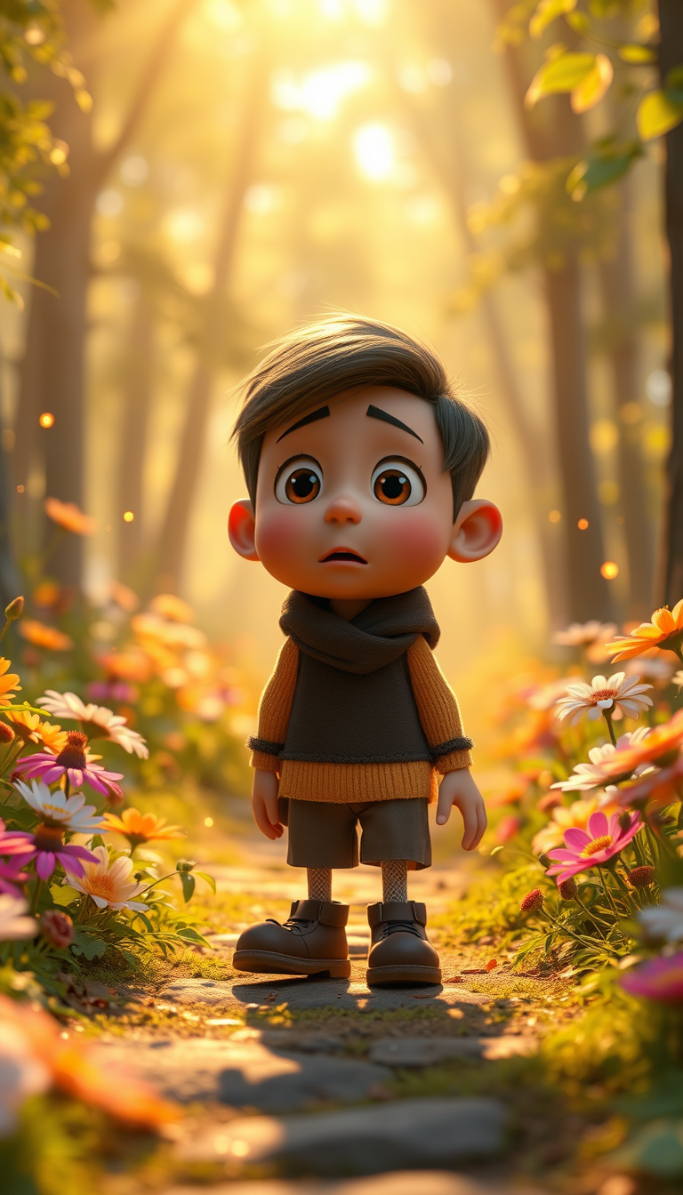 Main art studio: Create a cinematic 3D animated children’s movie scene. Use the uploaded Benny character exactly as the reference and keep his appearance unchanged. Be