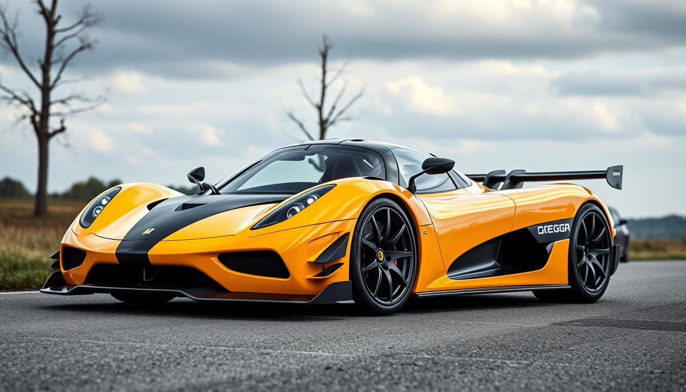 Main art studio: Koeningsegg hypercar mixed with ferarri
