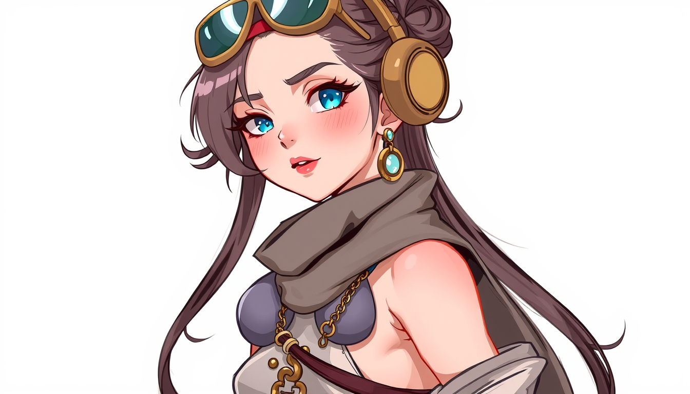 Characters idea: original character design, detailed outfit and accessories, expressive personality, I want a hot girl 🥵 , character concept art illustration