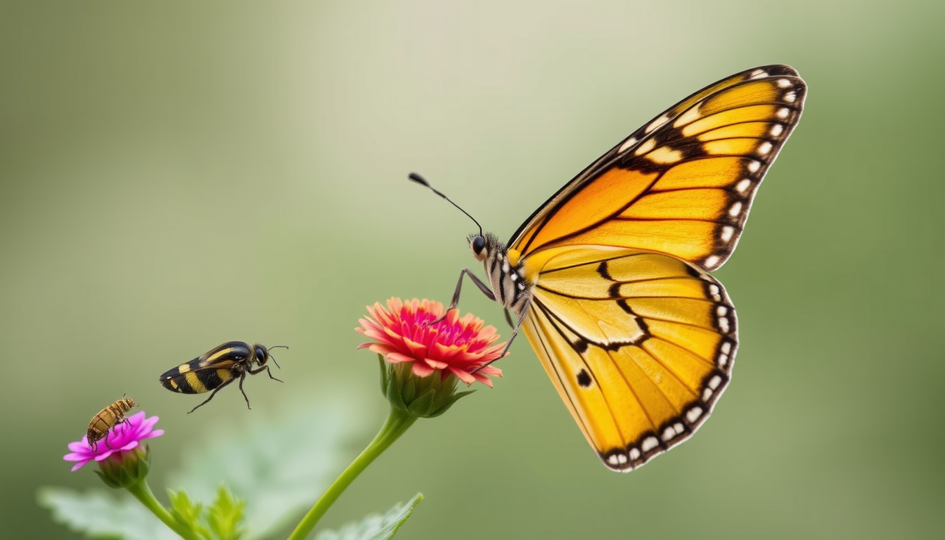 Main art studio: haz el ciclo de la mariposa desde la pupa hasta la mariposa adulta con sus etapas