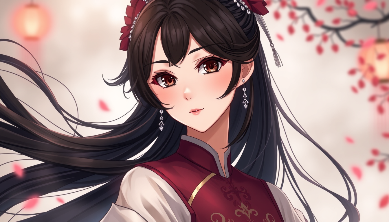 Characters idea: an original character defined by silhouette, role, outfit, palette, and expression, deliberate composition, Beautiful young Chinese donghua anime woma