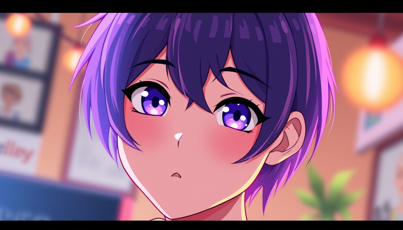 Main art studio: vtuber avatar, anime style, expressive eyes, soft rim light dadanya besar kan